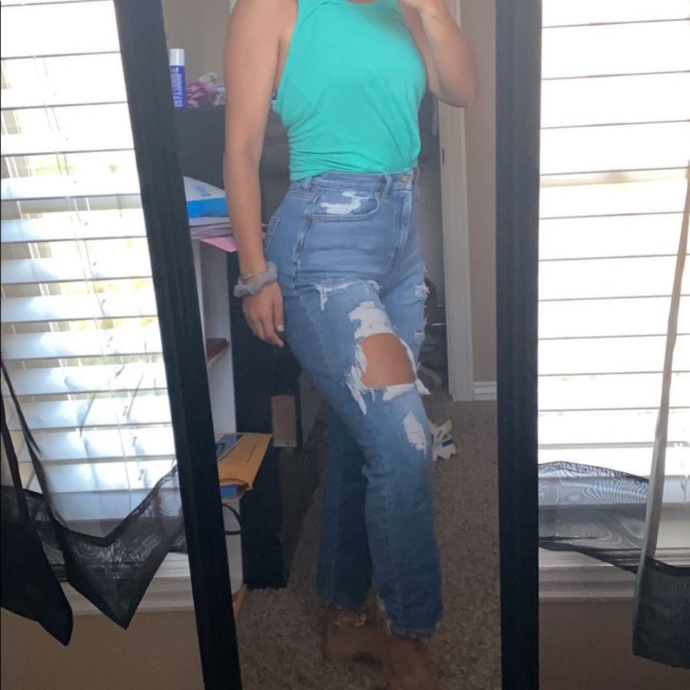 Pre-ripped American Eagle Mom Jeans